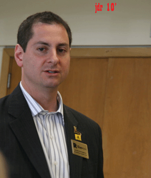IMG_7772 GOP Candidate for the 5th US Congressional District David Ratowitz gave an emotional but fact filled summary of the affects of the health care bill on his sister, a Type I Diabetic.